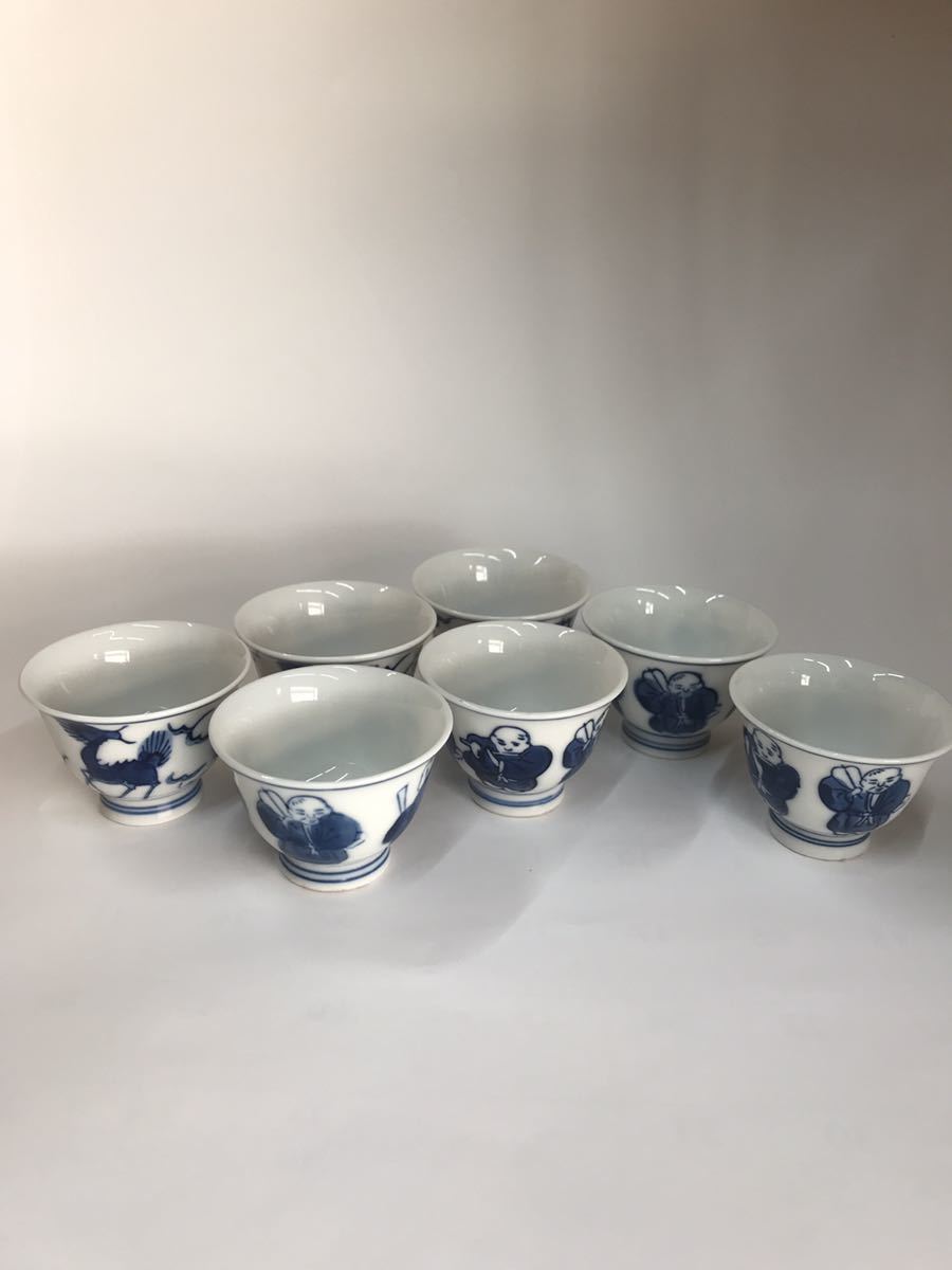 染付 栄山 煎茶道具 - onaparaguay.com 取り寄せた本物の商品 煎茶道具 栄山造 染付『蓮唐草文』煎茶碗 五客セット茶道具★時代物★★ 陶芸