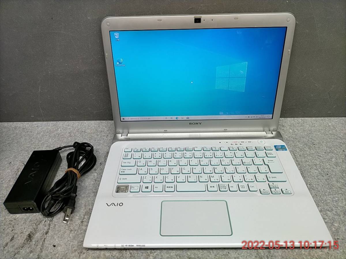 5YF4M12 SONY VAIO SVE14A3AJ Core i3 3120M 4GB Win10インストール済