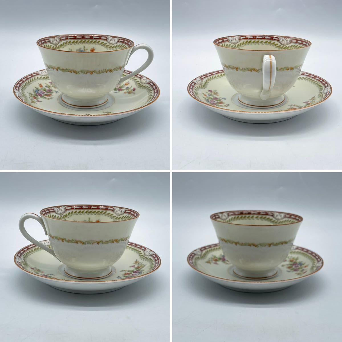 ☆Noritake☆ノリタケ☆カップ&ソーサー☆コーヒーカップ☆ティーカップ☆2客セット☆花柄☆_画像8