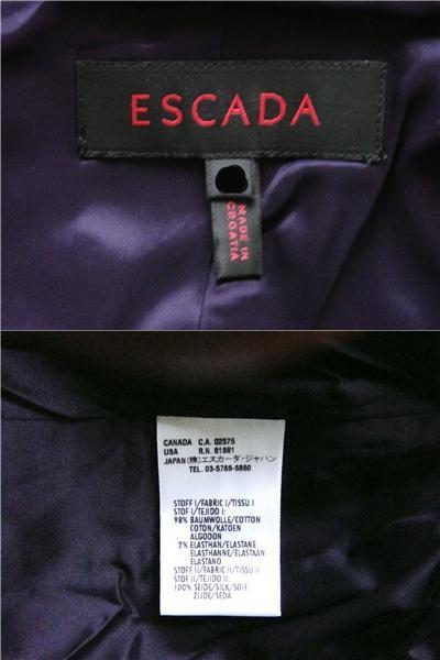 ESCADA エスカーダ アパレル レディースジャケット ベルト付き パープル サイズ：40 60326_画像3