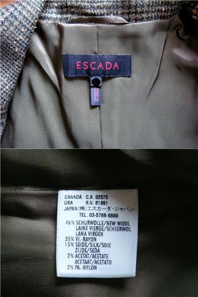 ESCADA エスカーダ アパレル レディースジャケット グリーン サイズ：38 60345_画像3