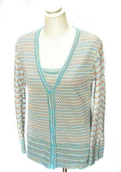 MISSONI ミッソーニ アパレル レディースアンサンブル ツインニット グリーンマルチ サイズ：46 DA9W4G0_画像1