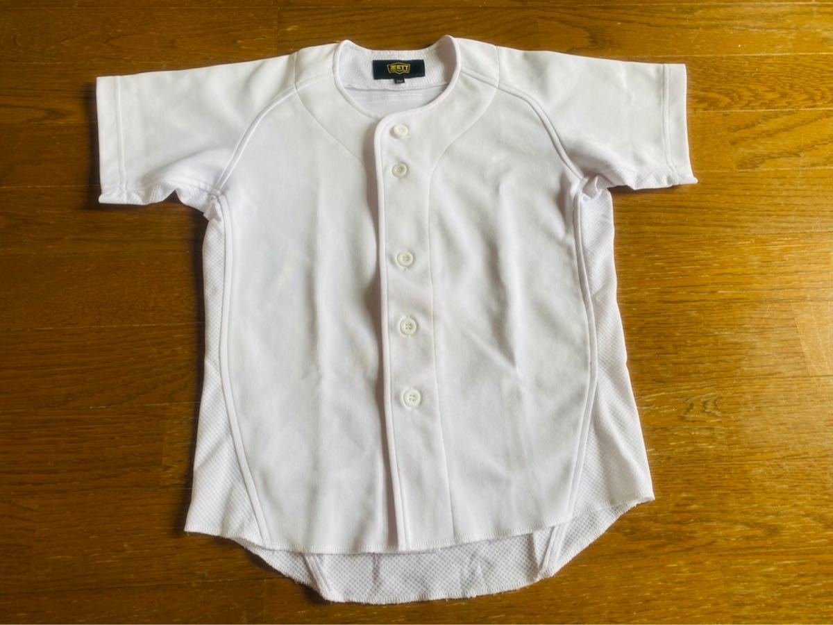 野球用 練習着 少年用ユニフォーム ニットフルオープンシャツ サイズ　130 カラー　ホワイト BU2181S キッズ　ZETT 