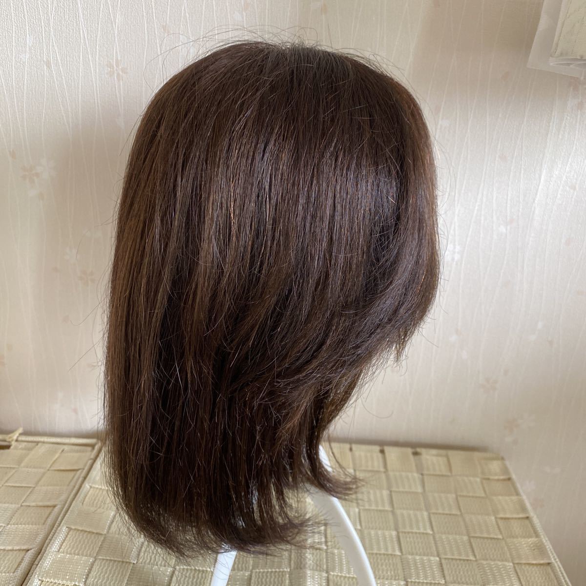 [ phone tea n]ate Ran s full wig semi long as good as new natural Brown 