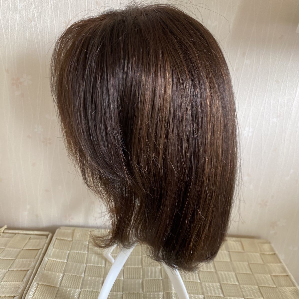 [ phone tea n]ate Ran s full wig semi long as good as new natural Brown 