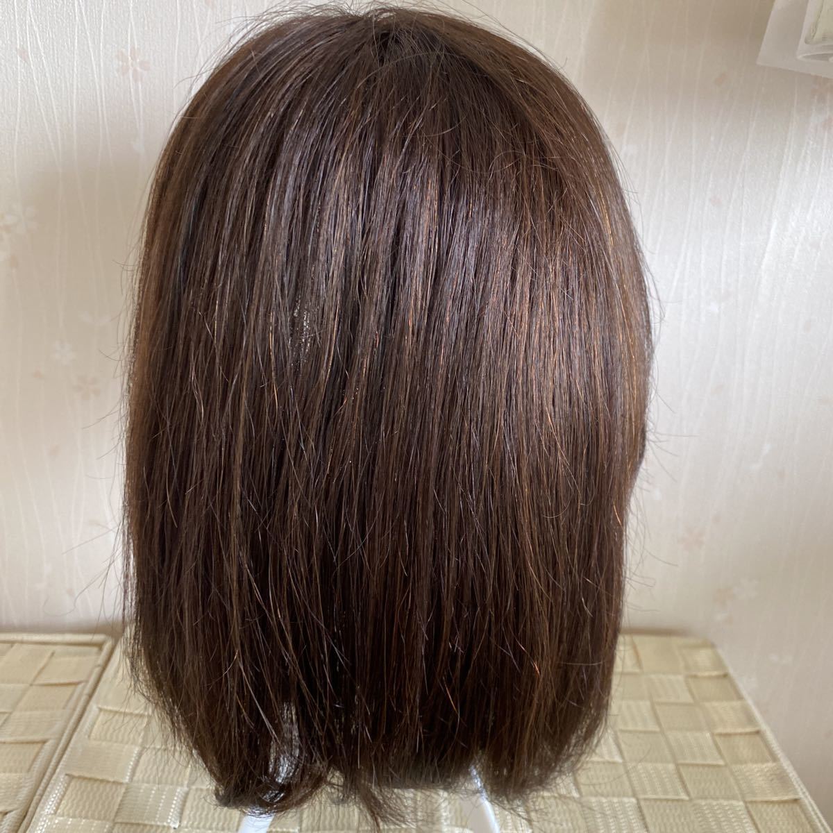 [ phone tea n]ate Ran s full wig semi long as good as new natural Brown 