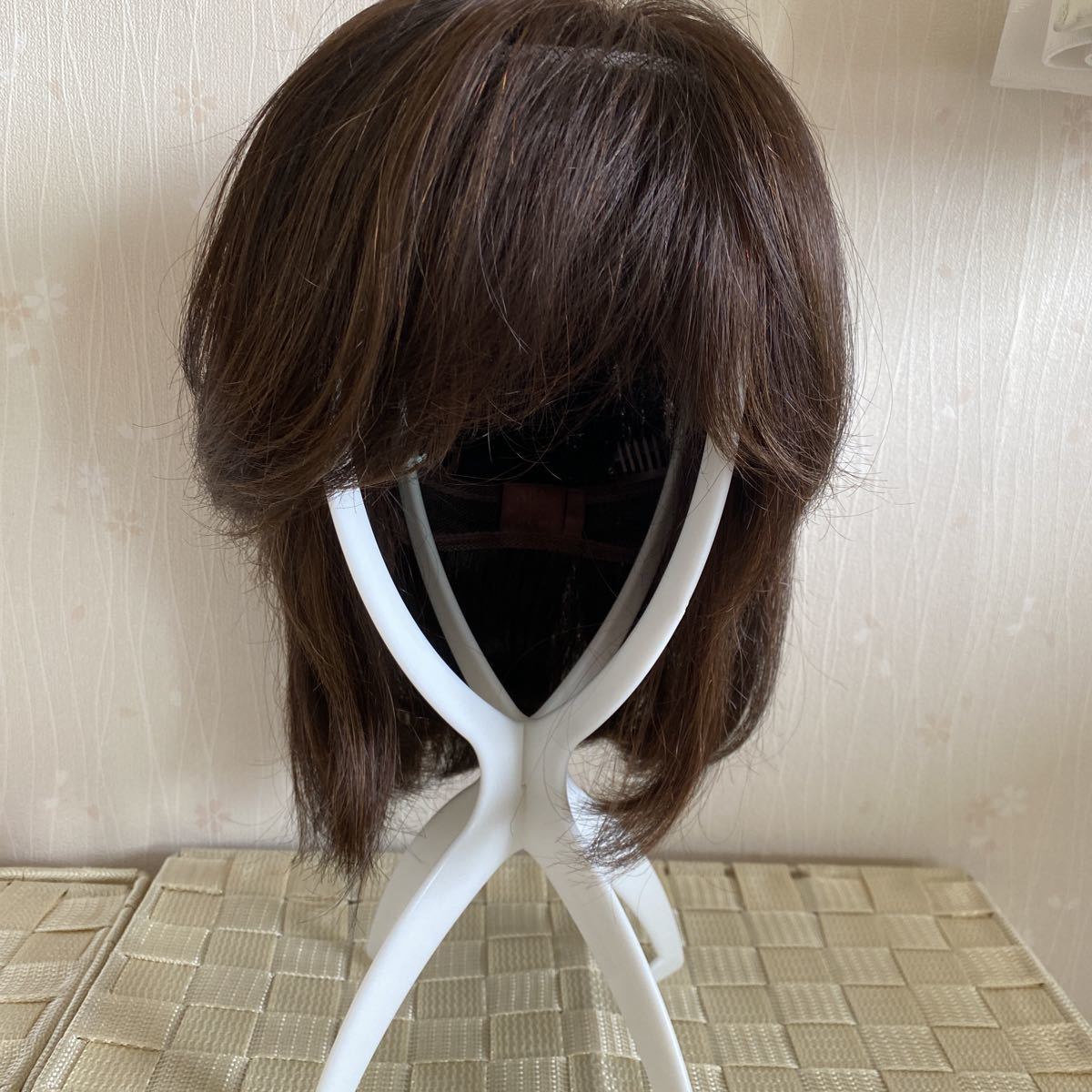 [ phone tea n]ate Ran s full wig semi long as good as new natural Brown 