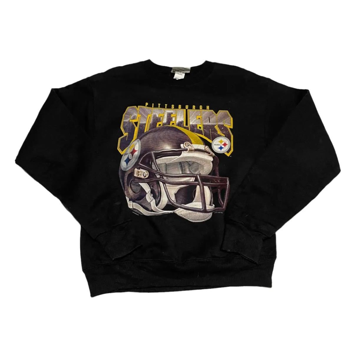 90s スウェットLee sport USA製NFL STEELERS ブラック|PayPayフリマ