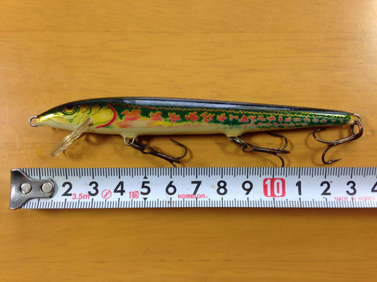 ★RAPALA★　F-13　MN　ラパラ　フローティング　13cm　ミノーヴァイロン　フック等に錆、フックの返し潰れあり　#22-52_画像2