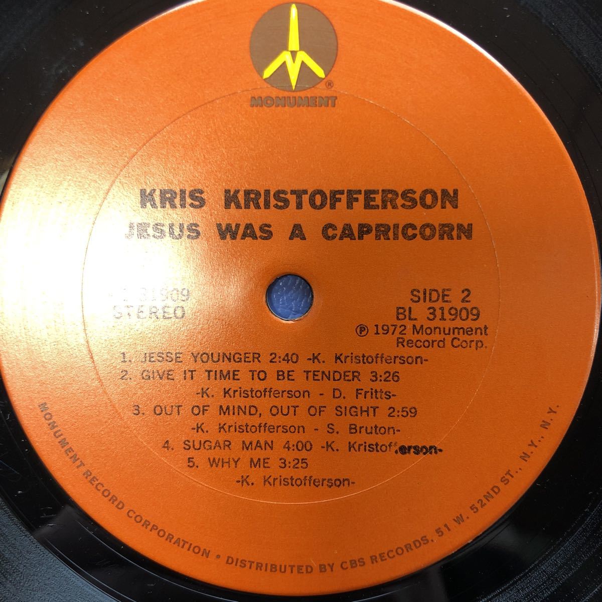 Y LP クリス・クリストファーソン Kris Kristofferson Jesus Was A Capricorn 見開きジャケット レコード 5点以上落札で送料無料_画像5