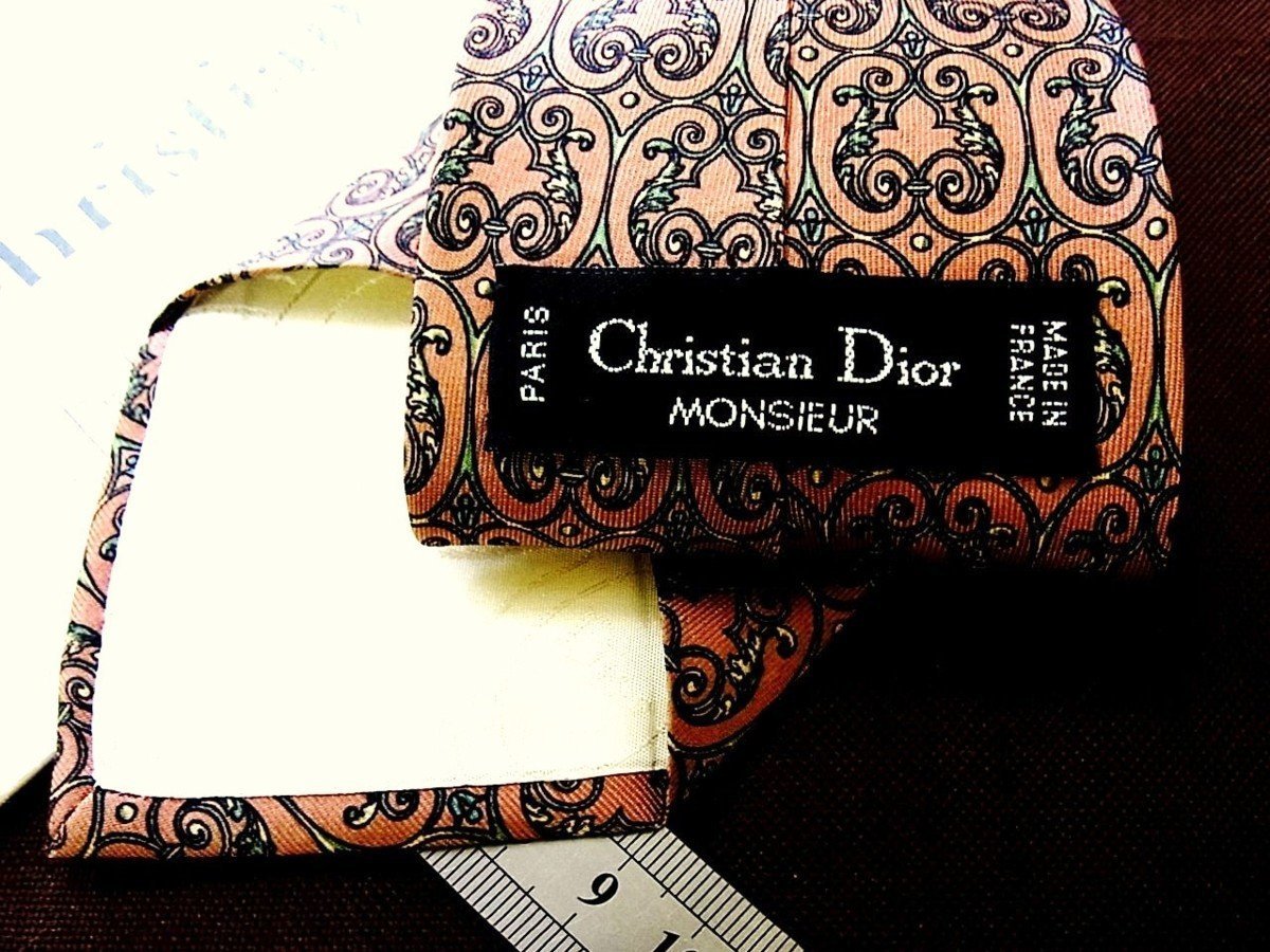 ♪24135C♪良品【葉っぱ 装飾 柄】ディオール【Christian Dior】ネクタイ_画像2