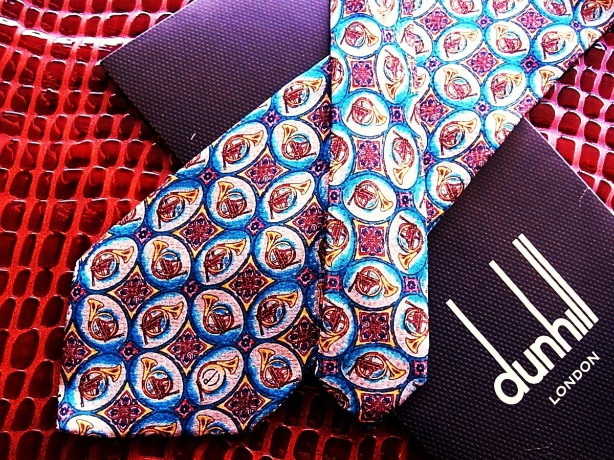 ! now week. bargain sale 980 jpy ~!0599! superior article [dunhill] Dunhill [ horn musical instruments pattern ] necktie!