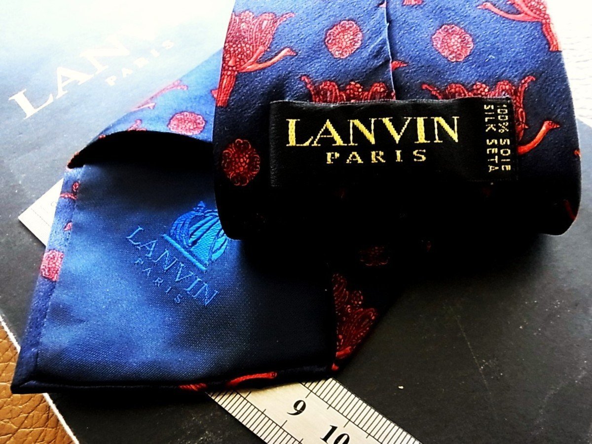 ♪今週の特売980円～♪0798♪状態並品【LANVIN】ランバン 【花 柄】ネクタイ♪_画像2