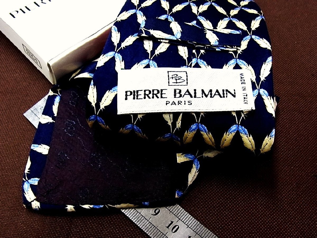 ♪25484D♪状態並品【羽 柄】ピエールバルマン【PIERRE BALMAIN】ネクタイ_画像2