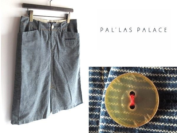 【冬バーゲン★特別送料無料!】 Palace Pallas パラスパレス 大きいサイズ 日本製 藍色 3 スカート インディゴボーダー ミニポケット スカート 【冬バーゲン★特別送料無料!】 Palace Pallas パラスパレス 大きいサイズ 日本製 藍色 3 スカート インディゴボーダー ミニポケット スカート