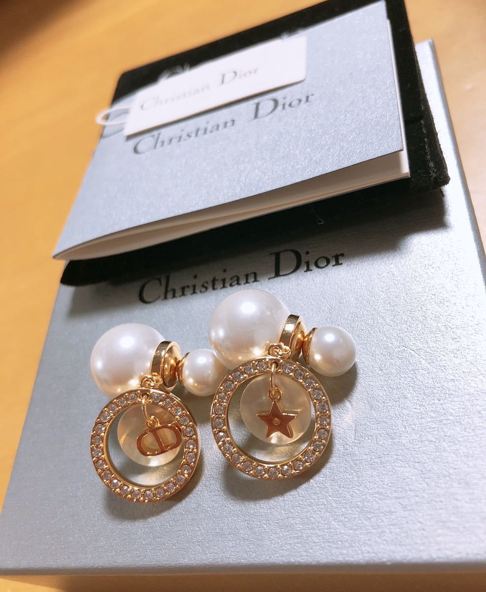 人気商品！！ Christian Dior CDロゴ ストーン ビジュー ゴールド