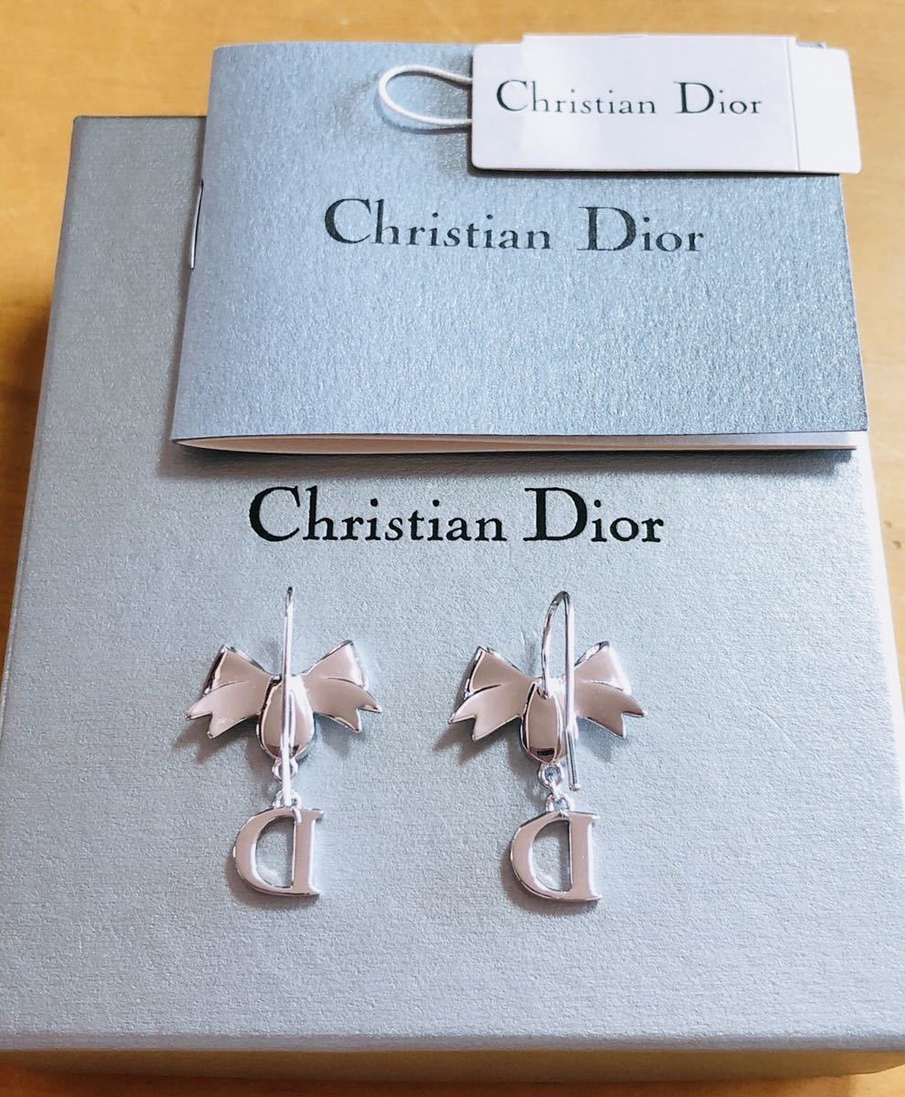 最大10%OFFクーポン ディオール Dior Christian 揺れるピアス リボン