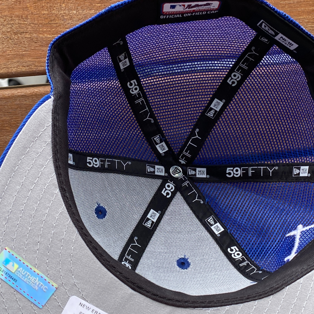 USA正規品 【7.1/8】 限定 NEWERA ニューエラ 59FIFTY スプリングトレーニング メッシュ キャップ SPRING TRAINING ブルージェイズ Jays 青_画像8