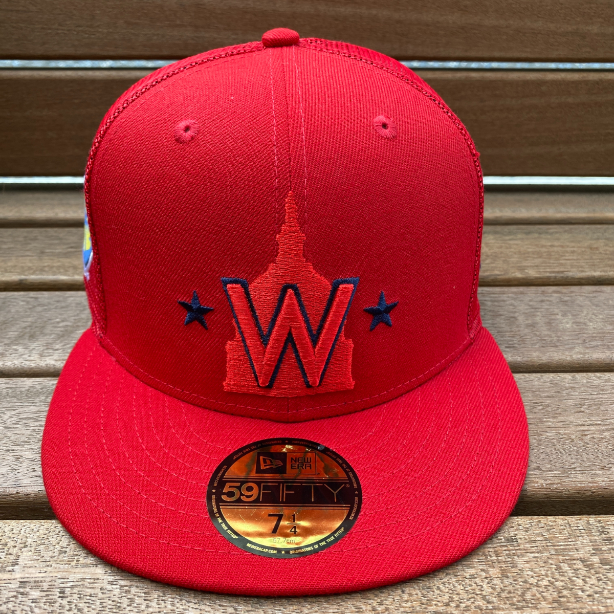 USA стандартный товар [7.1/4] NEWERA New Era 59FIFTY ограничение springs тренировка сетчатая кепка MLB National zNationals красный 