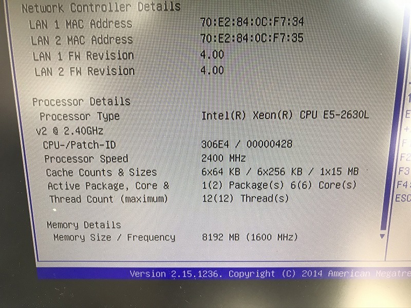 *FUJITSU TX200 S8 сервер /E5-2630L V2 2.40GHz/HDD нет / память 8GB/RAID(D2616)/COA наклейка есть 