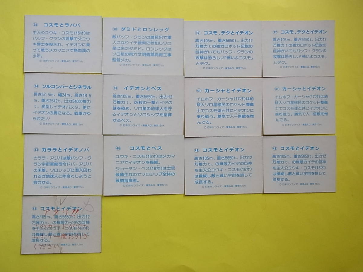 伝説巨神イデオン カード トレーディングカード 29枚 カード入れ 1個 セット イデオン 富野喜幸 日本サンライズ_画像4
