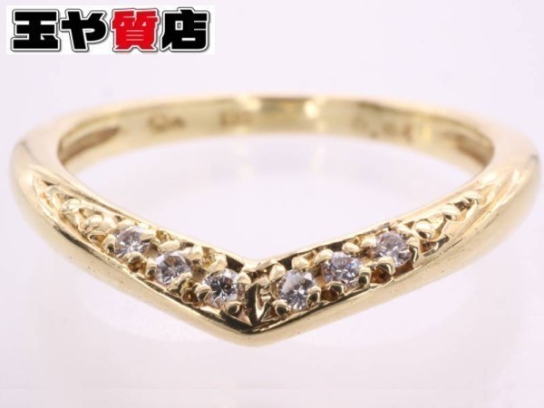 現品限り一斉値下げ！ V字風デザイン ダイヤ0.04ct Jewelry Star 美品