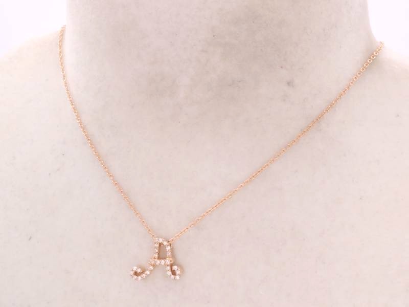ポンテヴェキオ 美品 Ponte Vecchio ダイヤ0.13ct イニシャルA