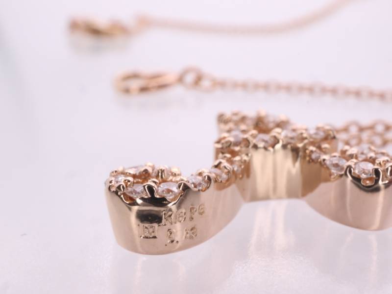 ポンテヴェキオ 美品 Ponte Vecchio ダイヤ0.13ct イニシャルA