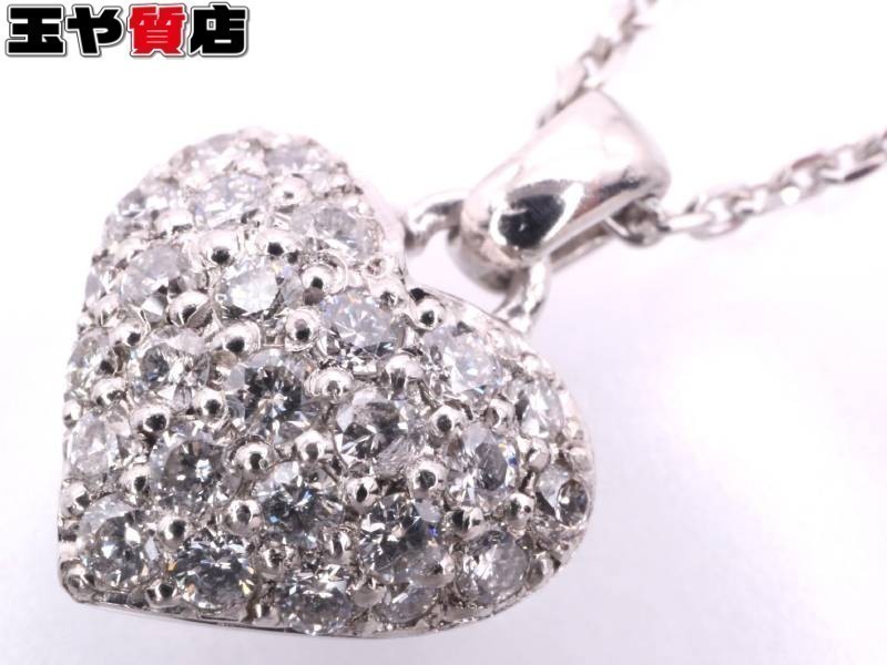 ヴァンドーム Vendome ダイヤ0.26ct ハート ペンダント ネックレス