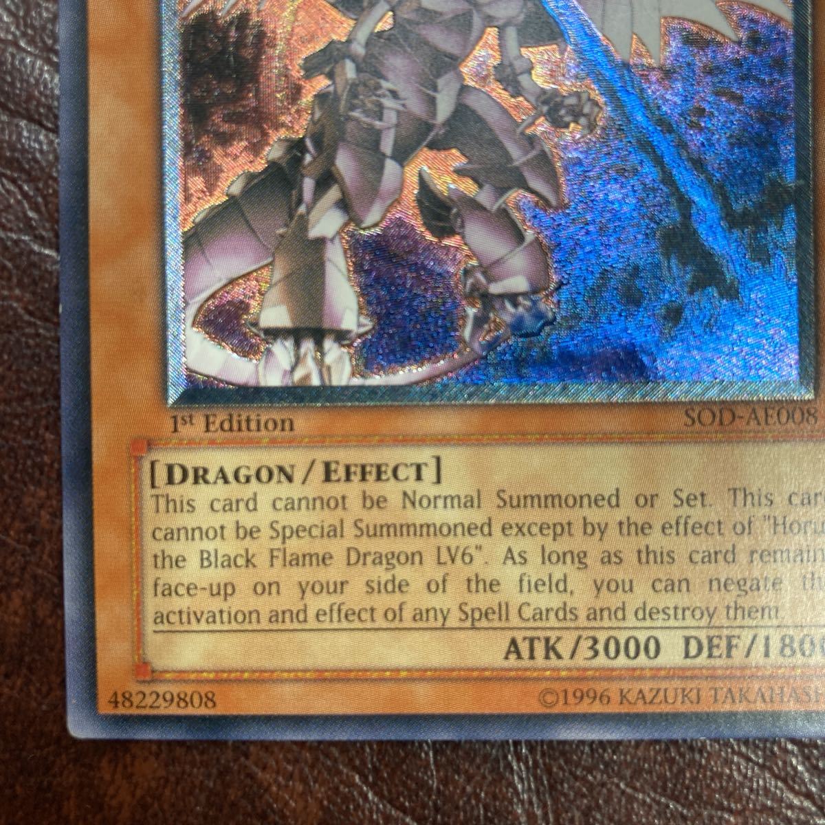 YuGiOh! Horus The Black Flame Dragon LV4 - SOD-EN006 1st Ed Rare