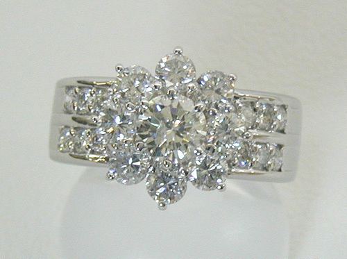 新しいスタイル プラチナ Pt900 2.13ct ダイヤモンド 【本物★新品同様】 リング ダイヤモンド プラチナ台