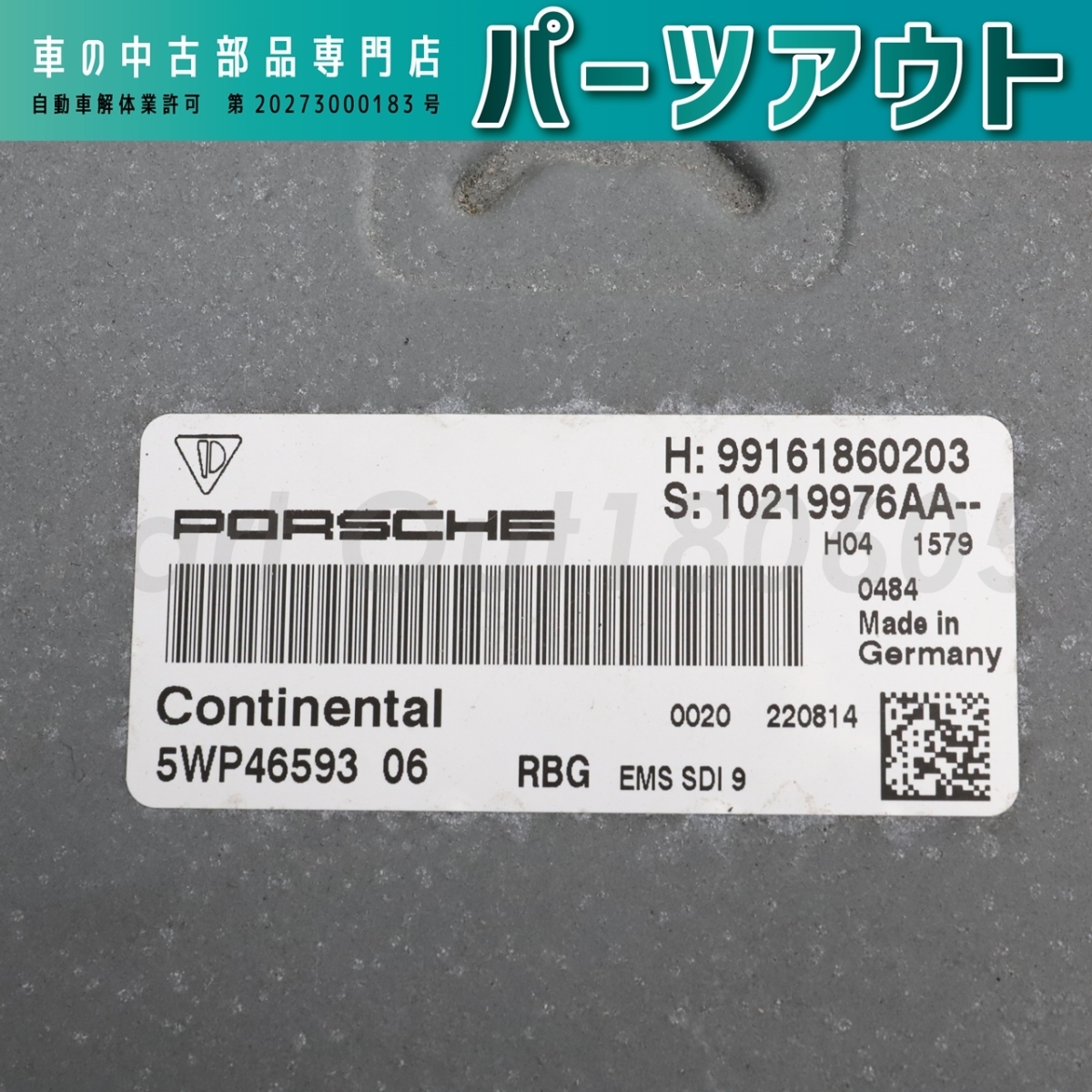 [P-15] Porsche Carrera 4 engine computer -99161860203 991 911 used 