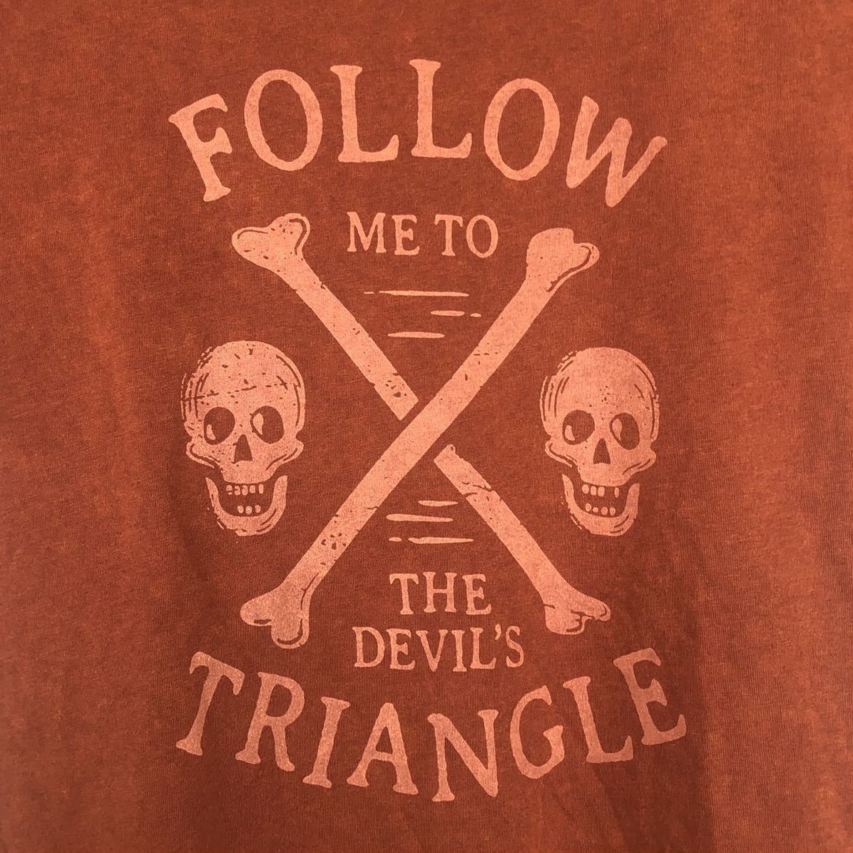 美品★UT UNIQLO × PIRATES OF THE CARIBBEAN Tシャツ「FOLLOW ME TO DEVIL'S TRIANGLE」M茶★ユニクロ パイレーツ・オブ・ザ・カリビアン_画像3