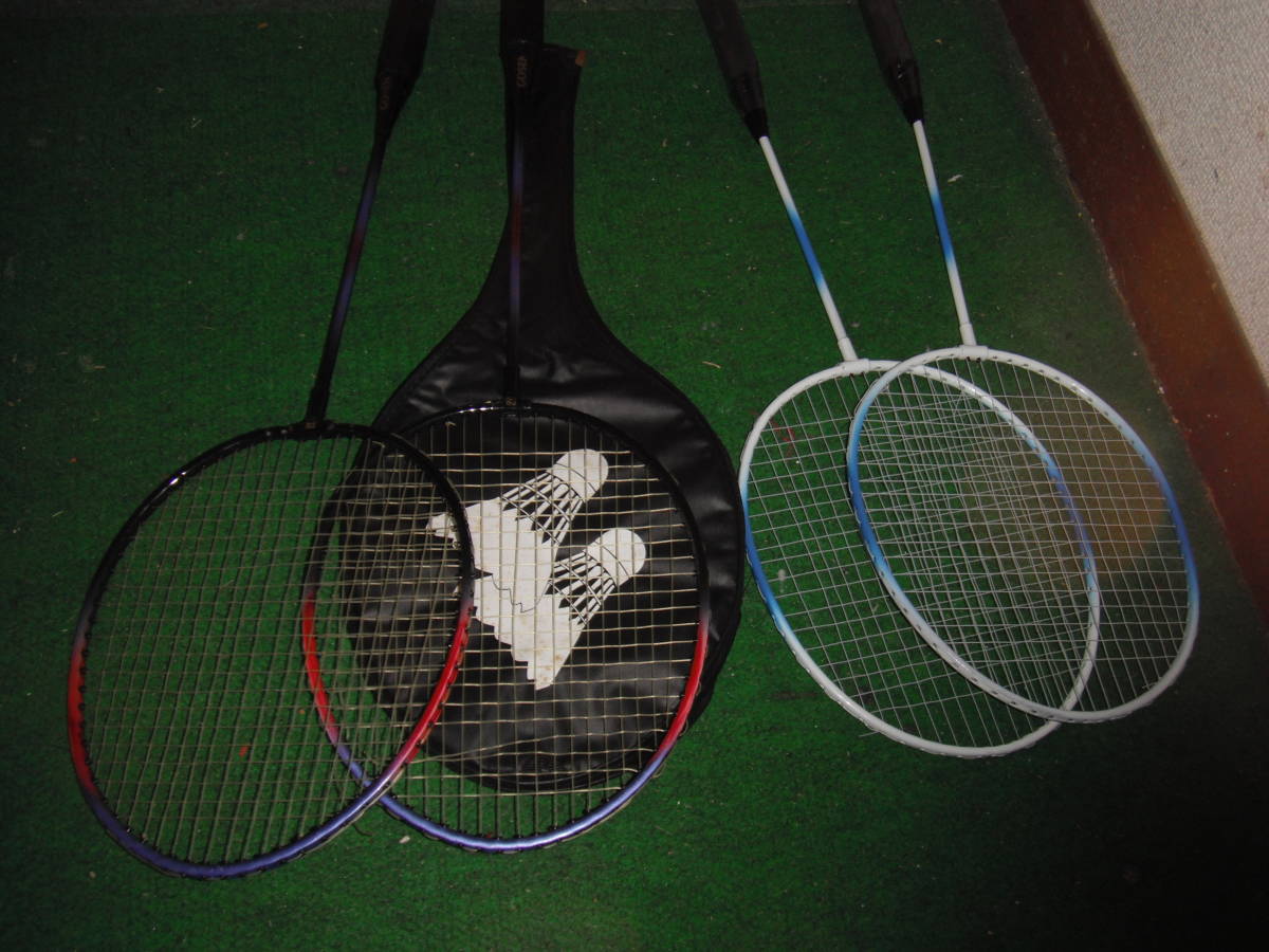 * badminton racket 4 point set GOSEN used *