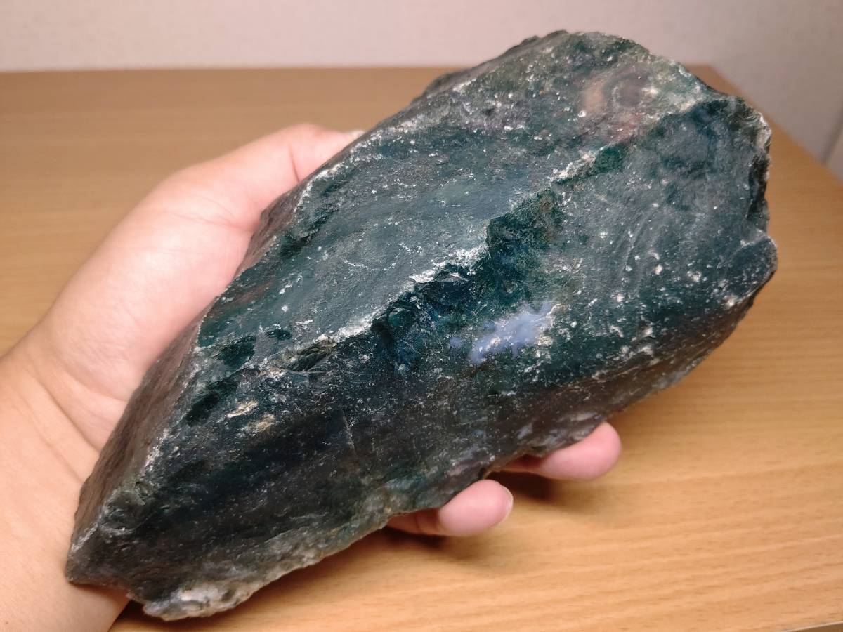 ◇深緑◇ 1.6kg 瑪瑙 メノウ アゲート 原石 誕生石 鑑賞石 自然石 