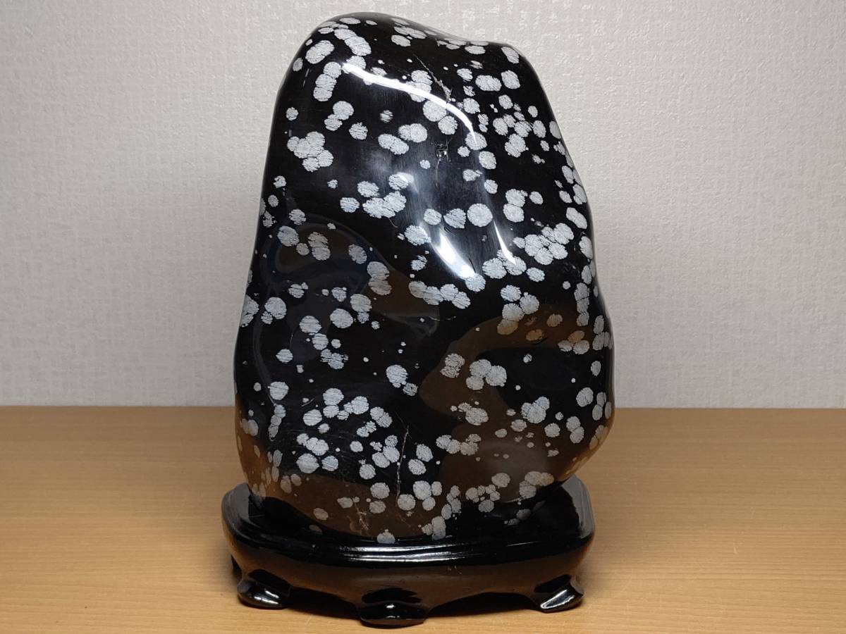 【雪花・4.4kg】 スノーフレークオブシディアン 黒曜石 原石 宝石 ジュエリー 誕生石 鑑賞石 自然石 天然石 鉱物 インテリア 水石_画像1