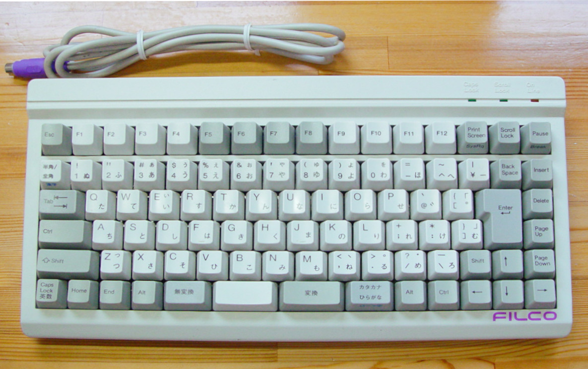 FILCO 89キーコンパクト日本語キーボード FKB89J メカニカルキースイッチ採用 PS/2接続 テンキーレス 現状・ジャンク_画像1