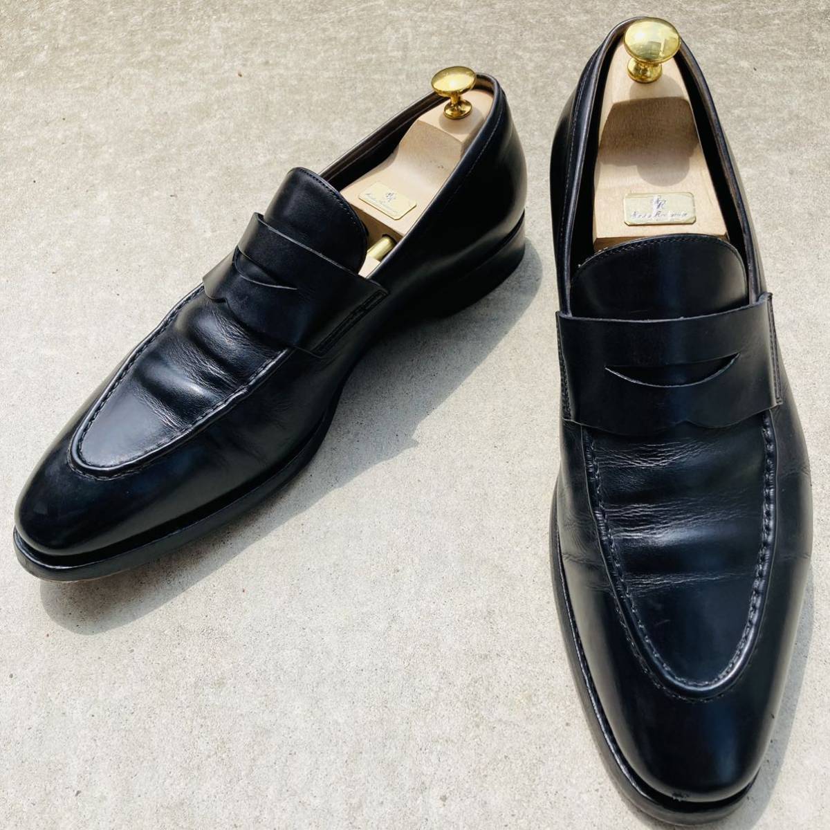 ☆即決☆ Santoni サントーニ コインローファー 革靴 スリッポン UK8.5