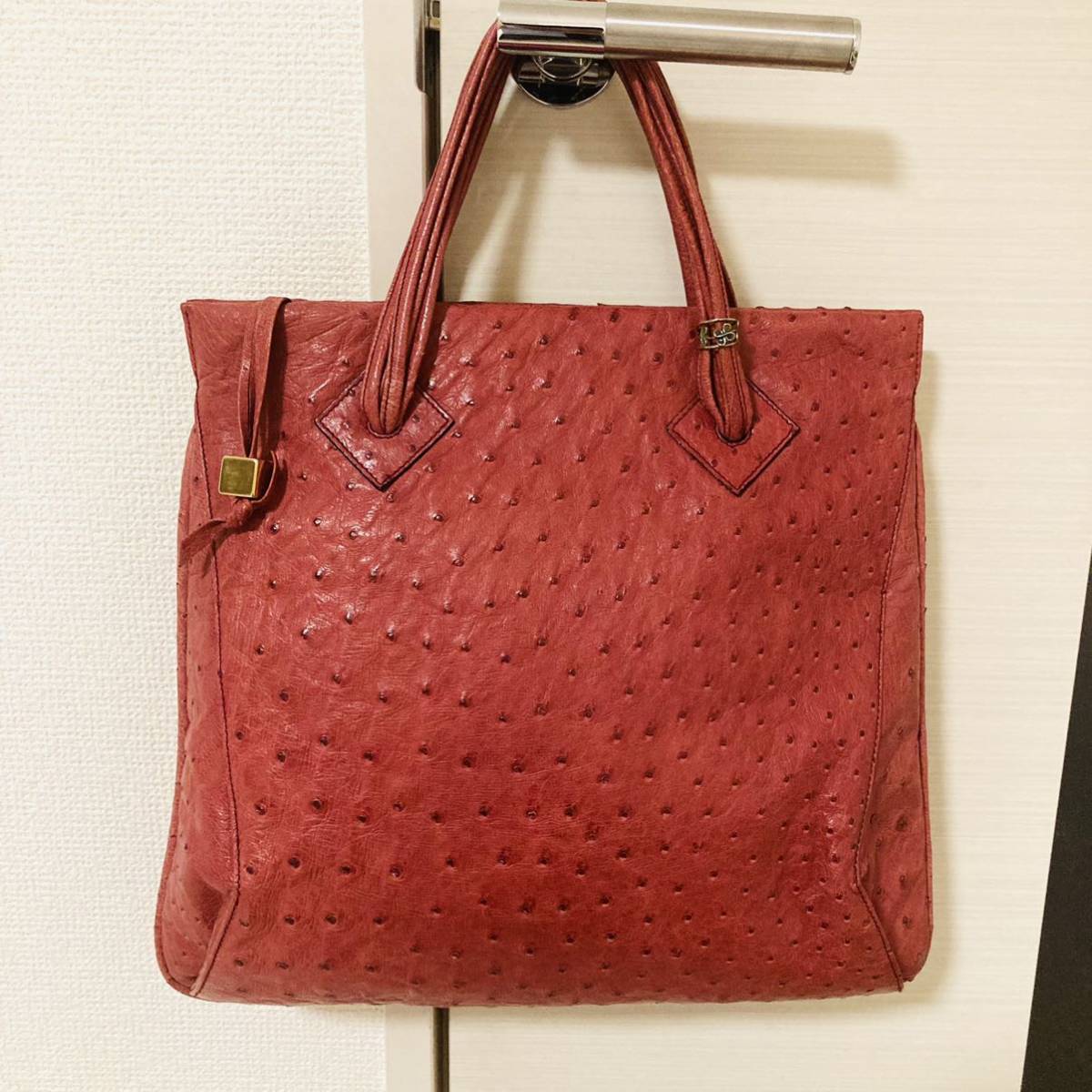 ☆美品☆ オーストリッチ ダチョウ 駝鳥 エキゾチックレザー