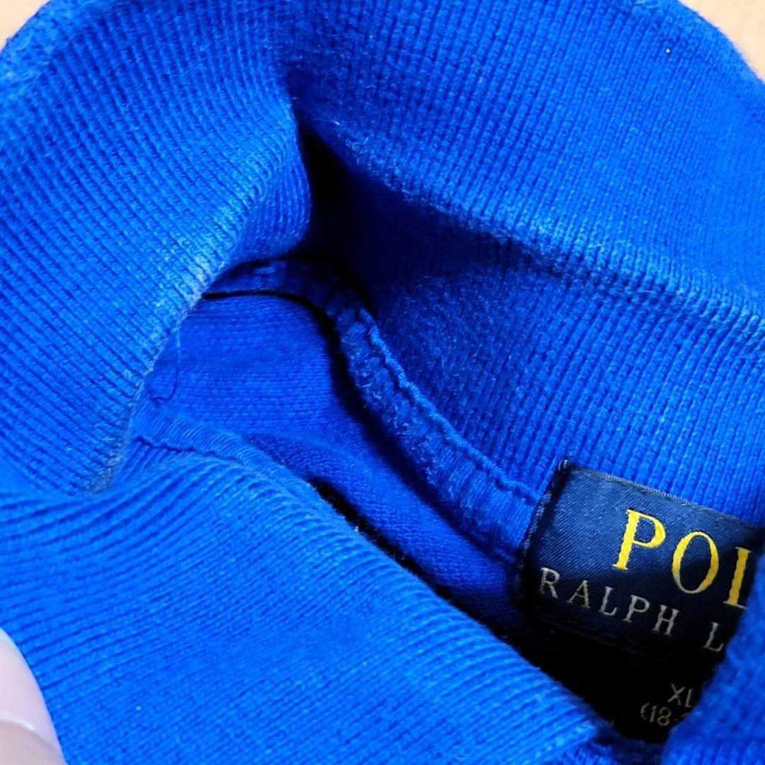 POLO RALPH LAUREN　ポロ ラルフローレン　半袖ボーダーポロシャツ　ポロシャツ ブルーベース　サイズXL_画像6