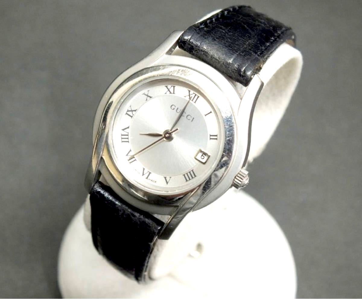 GUCCI グッチ 5500L デイト シルバー文字盤 レディース腕時計 腕時計