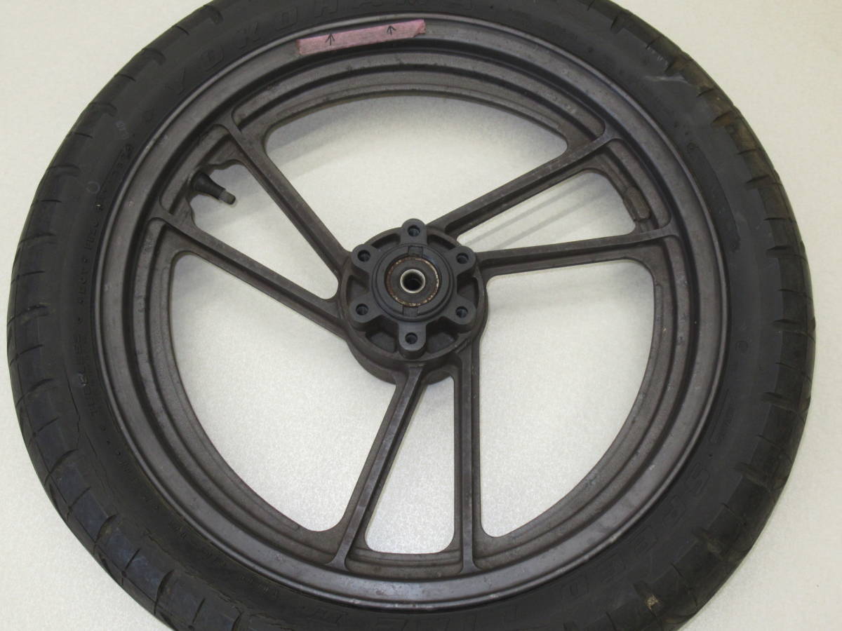  Suzuki RG250 Gamma (GJ21A) original wheel front and back set secondhand goods 16×2.15J 18×2.15J 100/90-16 100/90-18 with tire rear axle shaft attaching!