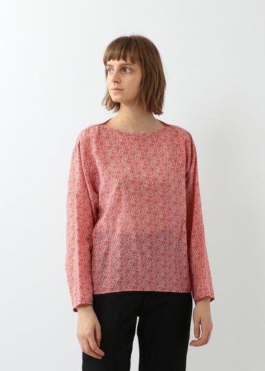 美品 定価2万 STEVEN ALAN リバティブラウス 赤 花柄 スティーブン