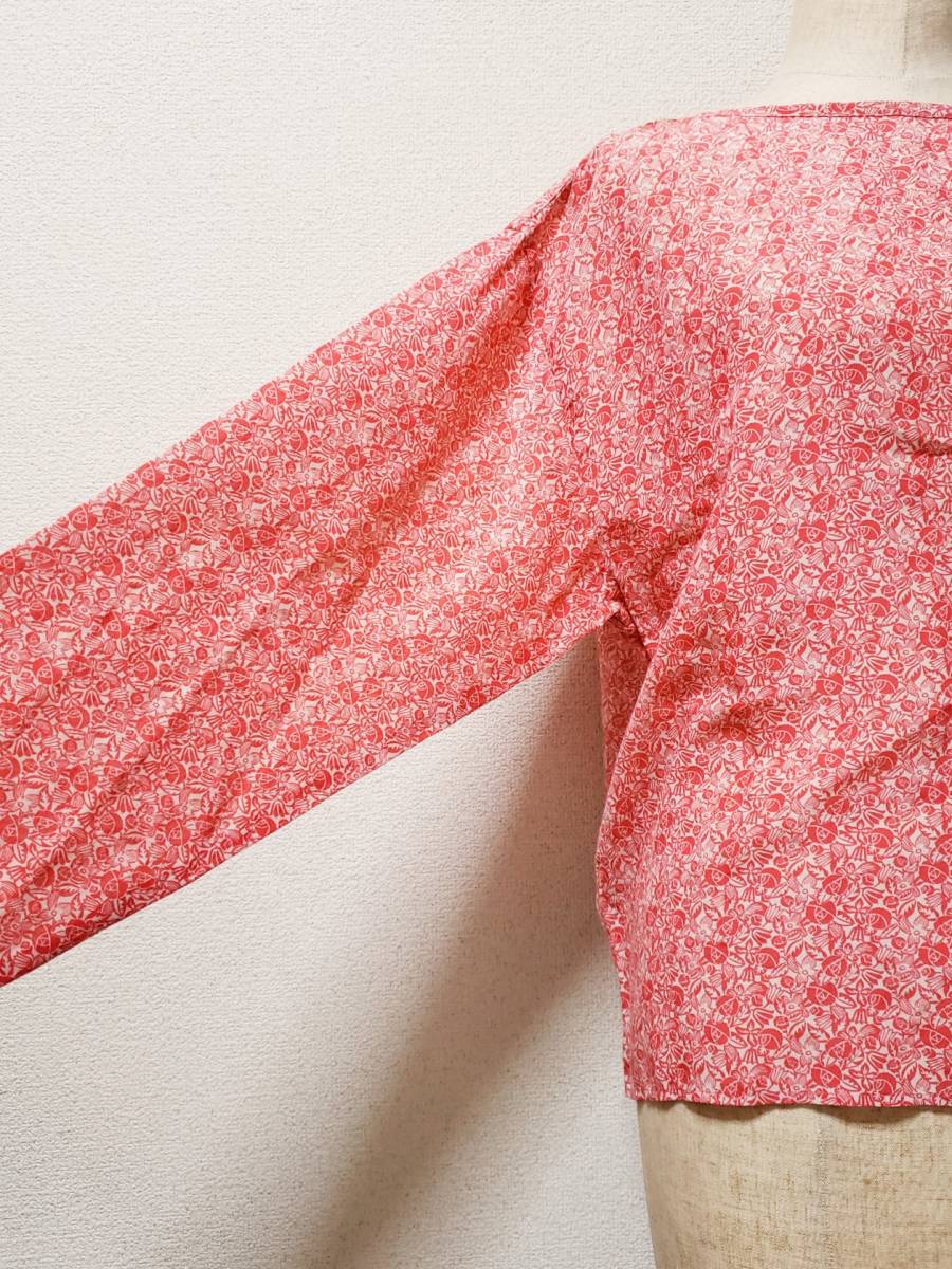 美品 定価2万 STEVEN ALAN リバティブラウス 赤 花柄 スティーブン
