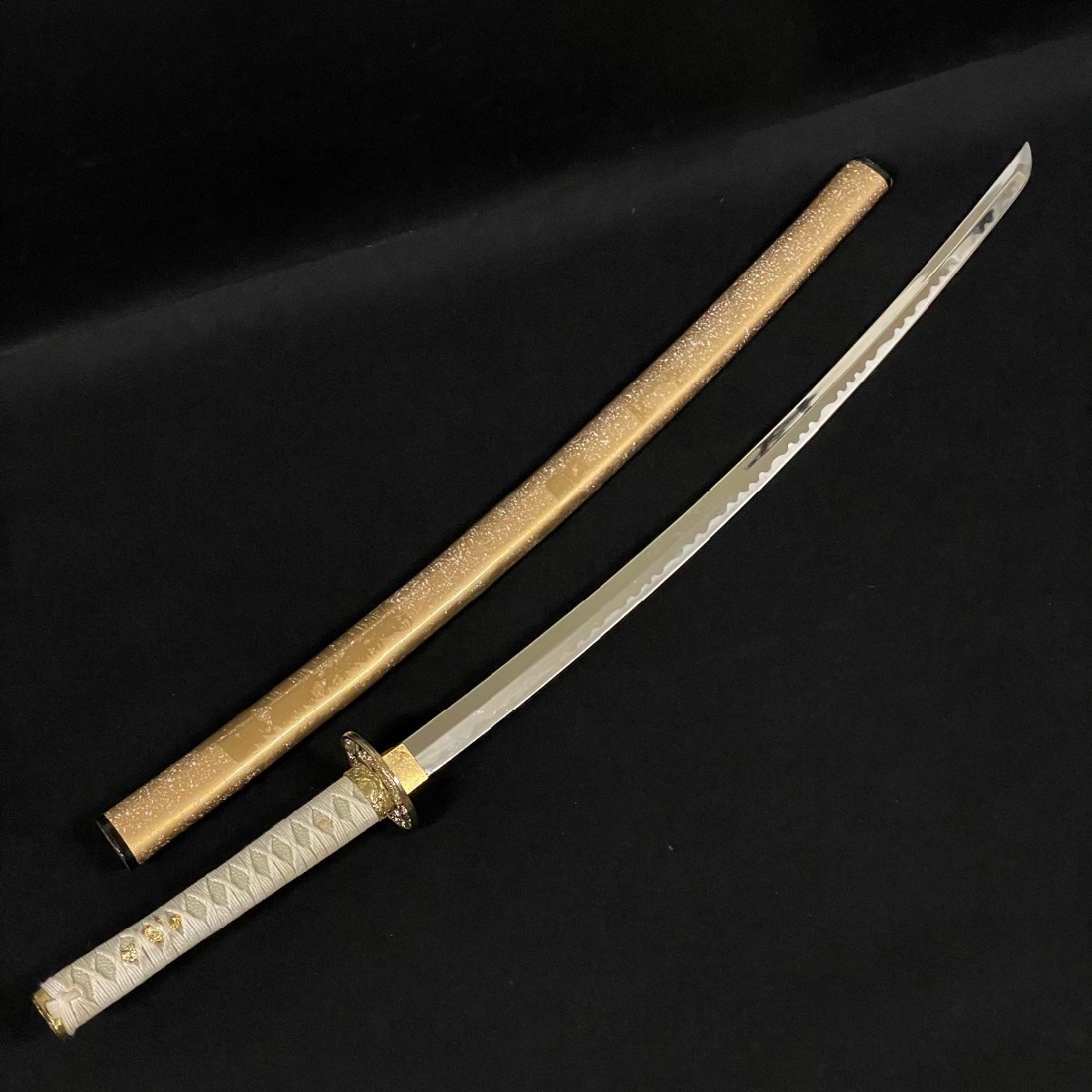 ■送料無料■模造刀 軍刀 当時物 日本刀 長刀 武具 刀装具 全長約103.5cm /T14_画像1