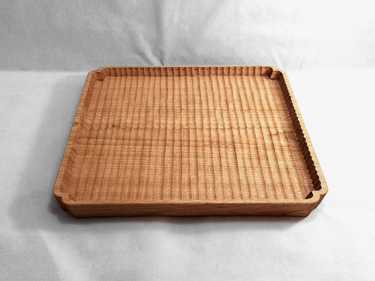 我谷盆 #196 胡桃 26×26×2.5 cm ナチュラル 木地盆 お盆 我谷盆 #196 胡桃 26×26×2.5 cm ナチュラル 木地盆 お盆