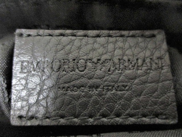 ☆EMPORIO ARMANI エンポリオ アルマーニ 総柄 ロゴ レザー バッグ クラッチバッグ セカンドバッグ/メンズ_画像9