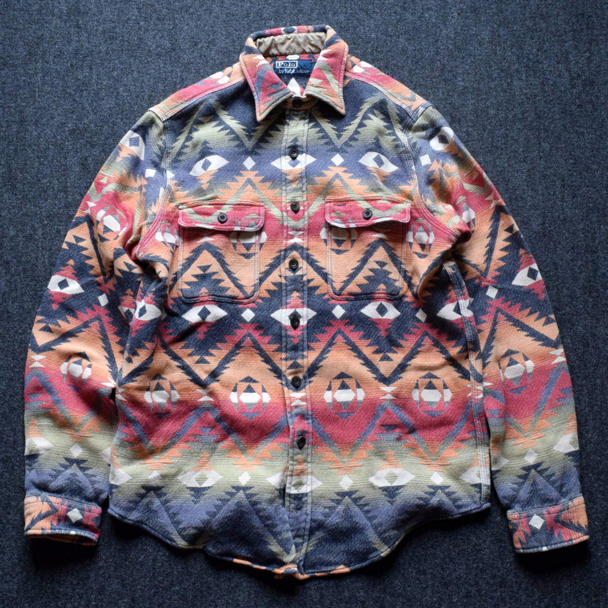 高級ブランド メンズM L 古着 ビンテージ ナバホ RRL LAUREN RALPH
