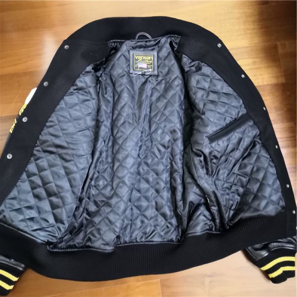 本物 VAN JAC VANSON コラボ 袖革レザースタジャン VAN JACKET XL 本物 VAN JAC VANSON コラボ 袖革レザースタジャン VAN JACKET XL
