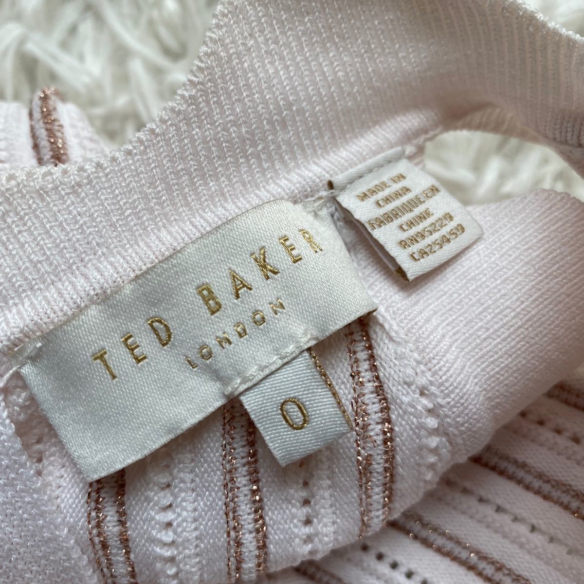 TED BAKER☆テッドベイカー☆ノースリーブ☆プリーツラメワンピース ...